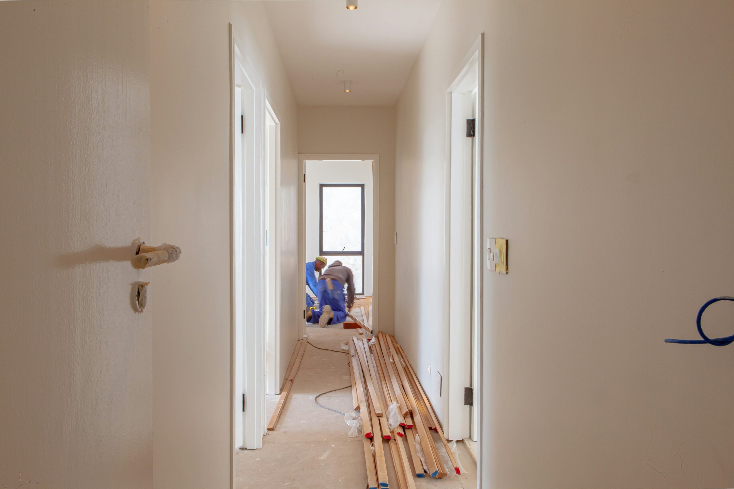 Renovation work in progress inside a home